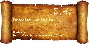Drexler Ariella névjegykártya